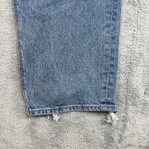 American Eagle Outfitters Baggy Jeans Womens 6 Long Strigid Ripped Blue Straight - Picture 5 of 16